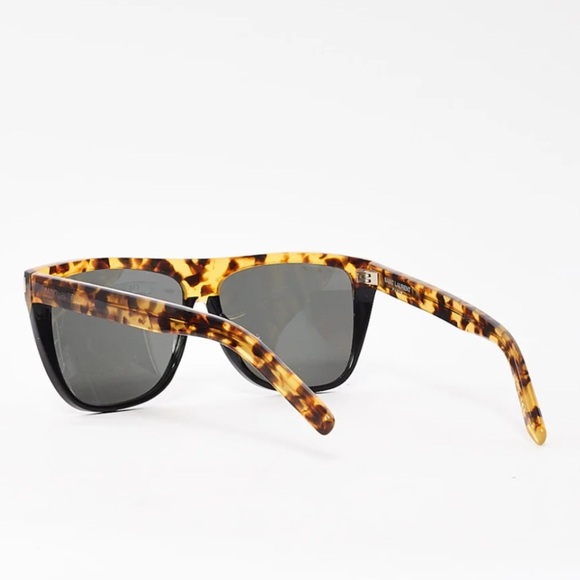 SAINT LAURENT Flat Top SL1 Tortoise Shell Sunglasses - Picture 11 of 11